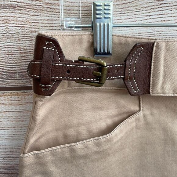 LAUREN RALPH LAUREN SKIRT WITH SIDE BUCKLE WAIST IN KHAKI - Picture 4 of 6